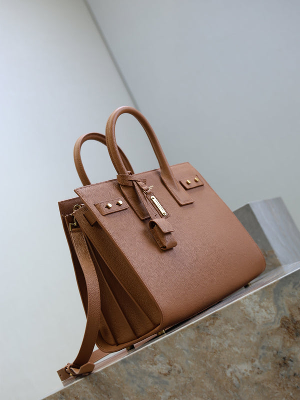 Prada Sac De Jour Nano 32cm Brown Grain Cowhide GHW