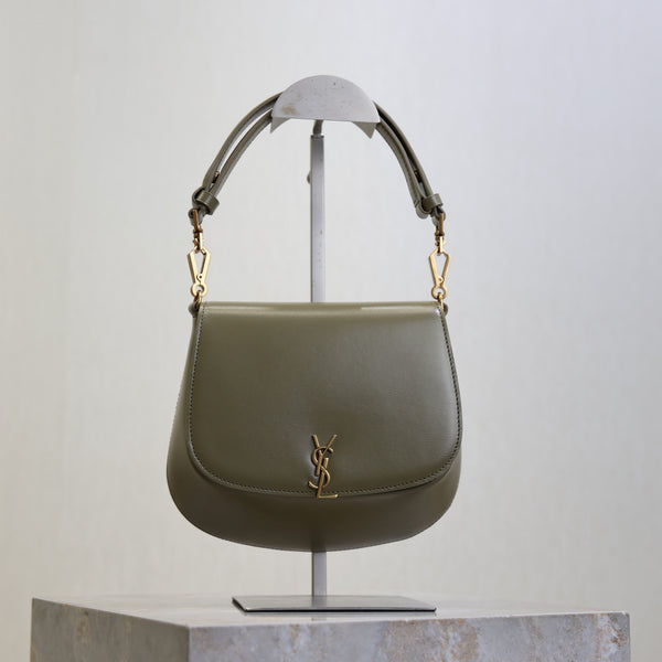 Prada Mini Voltaire 21cm Olive Green Calfskin GHW