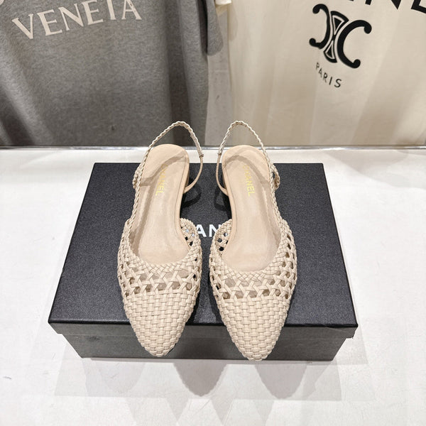 CC 26s Slingback Flat Beige Distinct Woven 888092
