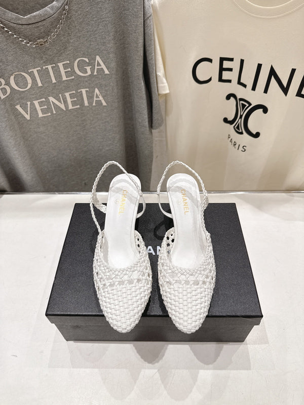 CC 26s Slingback 6.5cm White Distinct Woven 888096