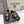 CC 26s Square-Toe Lace-Up Shoes with Leopard Print Scarf Black Leather 946033