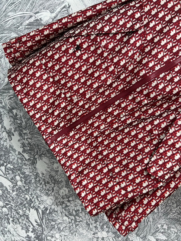 CD 25 Jacquard Patterned Jacket Set Red Polyester