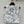 CC 25 Printed Denim Round Neck Vest Blue White Cotton