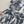 CD 25 Butterfly Coconut Print Shirt Dress White Blue Cotton