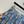 CD 25 Pleated Flared Forest Long Skirt Blue White Cotton