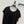HM Short-Sleeve Sweater With Ruffled Details Black Modal Nylon