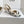 CD 26s Bow Kitten Heel Open Back Sandals White Blue Lambskin 909653