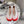 Maison Margie Split-Toe Ballet Flats Red White Cowhide 724743