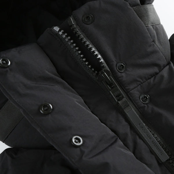 C. Goose Down Jacket With Hood Black Polyester 0001