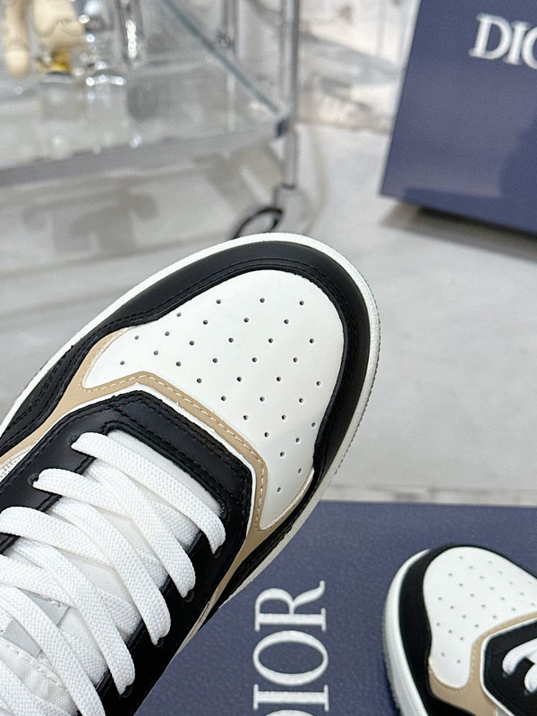CD B27 Low-Top Sneaker 30mm In Black White Monogram Calfskin 100809