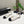 CC 25P Pearl Buckle Mary Jane Sandals Black White Sheepskin Frabic 466989