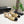 CC 25P Double-Buckle Mary Jane Sandals Black Beige Sheepskin 466990