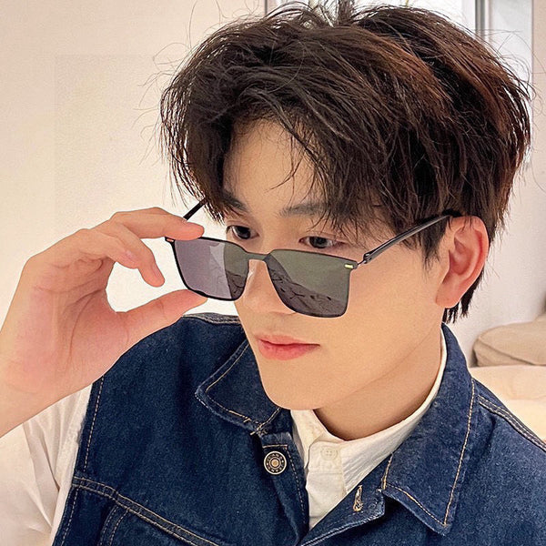RECTANGULAR FRAME SUNGLASSES G11363 IN METAL