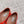 ALAIA CRISS CROSS BALLET FLAT IN CANDY RED LAMBSKIN WITH SILVER HARDWARE