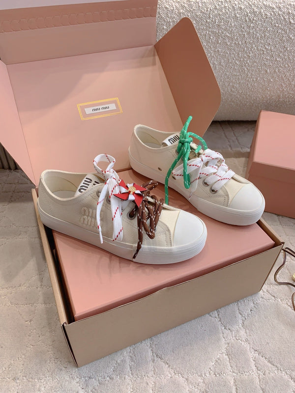 Miu Miu 2026 Washed Sneakers Canvas 976980