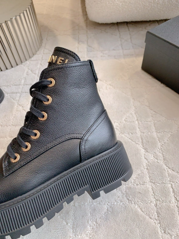 CC 24 Combat Boots 50mm Black Calfskin & Sheepskin 404286
