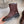 CC New Platform Ankle Boots Dark Burgundy Suede Glossy Sheepskin