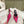 POINTED HIGH MULES WITH BOW IN HOT PINK SILK