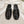 BLACK SHINY LAMBSKIN SQUARE TOE FLAT MULES BLACK BUCKLE