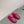 FLAT MULES IN DEEP PINK SMOOTH CALFSKIN GOLD BUCKLE
