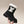 ANKLE BOOTS IN BLACK EMBOSSED CALFSKIN AND WHITE SHEARLING