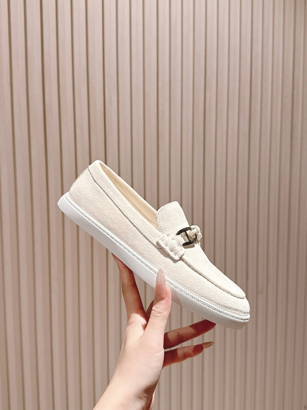 HM 25s Ignacio Loafer White Suede Rubber 445339
