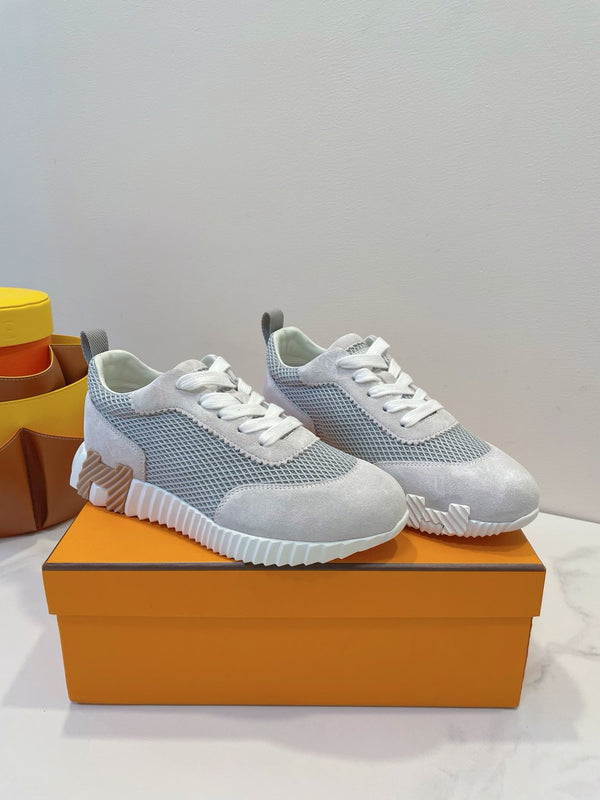 HM Bouncing sneaker Beige Grey Fabric with Suede 212281