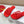 Petal Anagram Slide in Red Soft Calfskin 273741