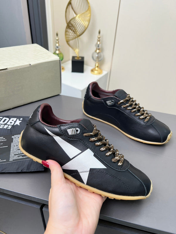 Golden Goose 26s Marathon Runner Sneakers Black Leather 735858