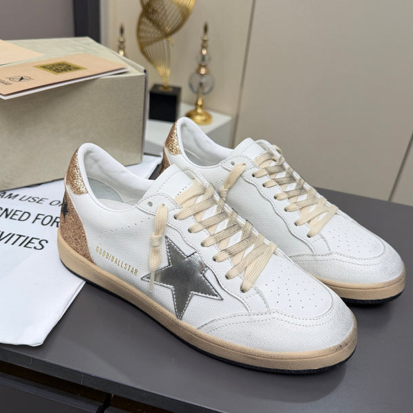 Golden Goose 26s Ball Star Sneakers Golden Glitter Leather 735903