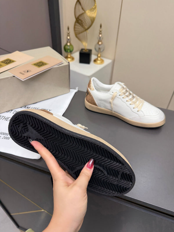 Golden Goose 26s Ball Star Sneakers Golden Glitter Leather 735903