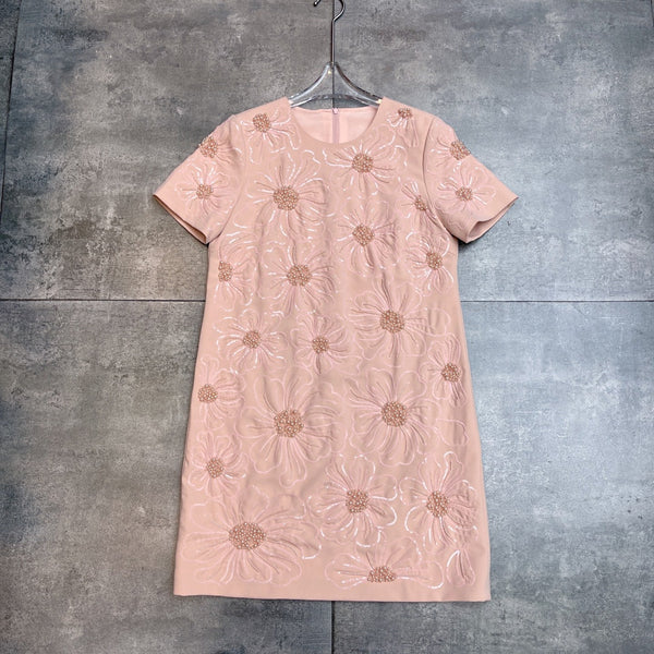 VT 26s Sequin Embroidery Sleeve Dress Cotton Polyester Fiber 400527