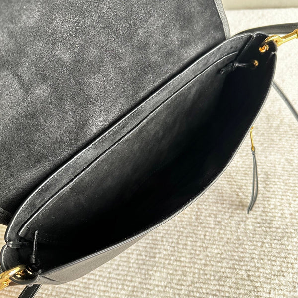 CL Halfmoon Triomphe Small Bag 25cm Black Lambskin