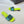 dway heeled slide 35 blue lime embroidered cotton