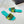 dway slide embroidered lime blue cotton