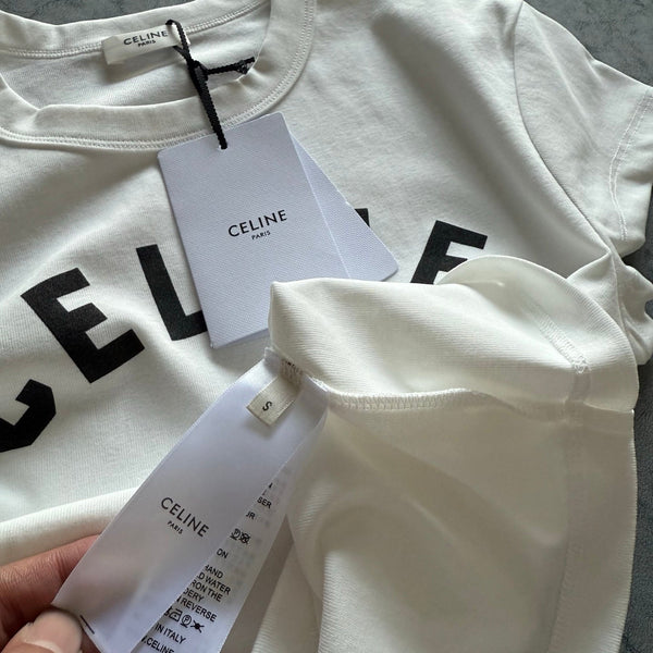 Celine SS26 Slim Fit Short-Sleeve Tee Cotton 350459