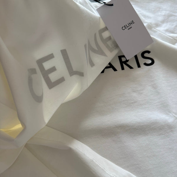 Celine SS26 Double Layered T-Shirt White Cotton 350462