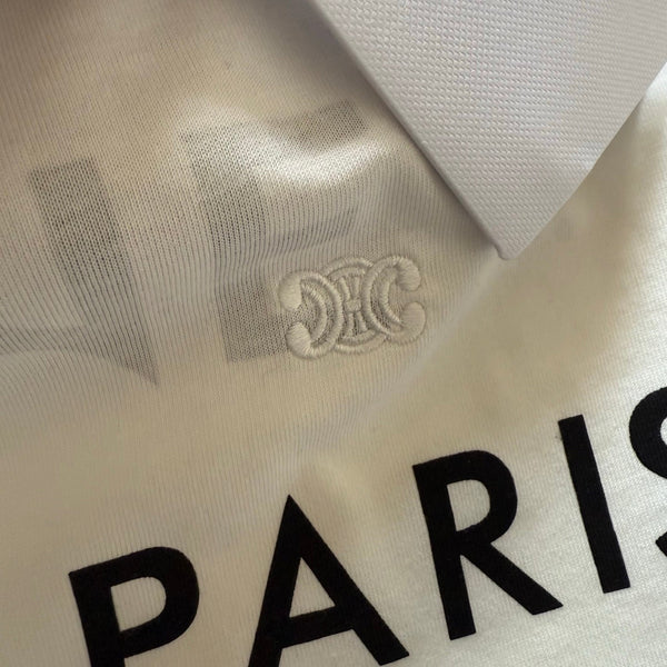Celine SS26 Double Layered T-Shirt White Cotton 350462