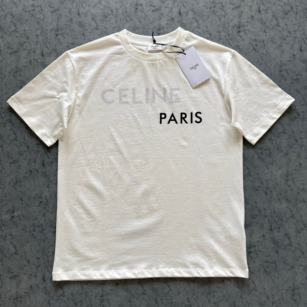 Celine SS26 Double Layered T-Shirt White Cotton 350462