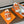 HM Chypre Sandal In Orange Mix White Fleece And Suede 984196