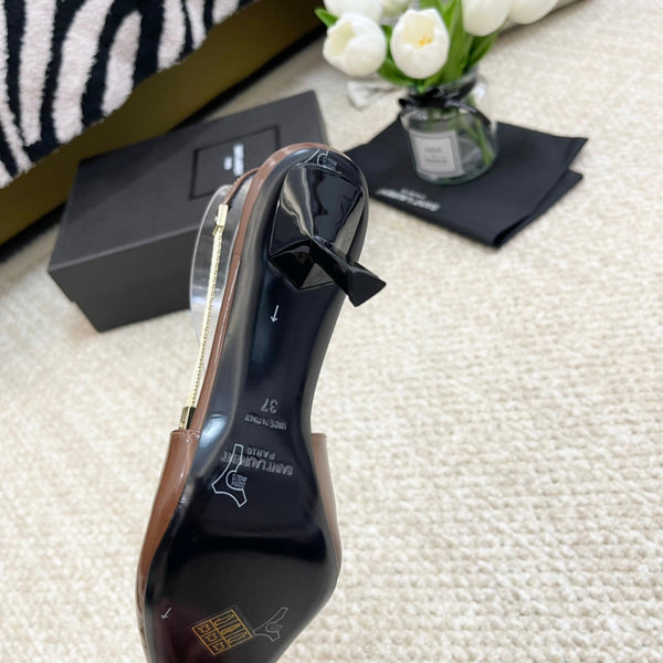 SL BLAKE SLINGBACK PUMPS CARAMEL CALFSKIN
