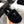 THICK-SOLED SLIPPER IN BLACK LAMB FUR