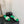 mule sandal green white houndstooth fabric