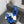 CC 26s Shearling Square Toe Sandals Blue Black Wool 128086