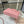 CC Top Handle Long Vanity Case 16cm Light Pink Woven Straw
