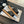Double C Wood Grain Platform Slippers Black Wool