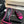 mule sandal 45 black pink fabric embroidery
