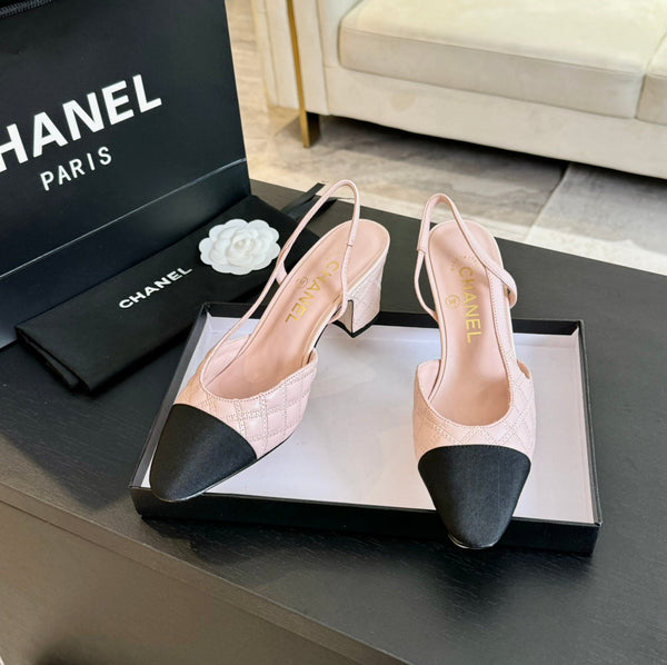 slingbacks 65 nude calfskin embroidery black grosgrain