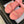 FLAT SANDALS IN SALMON PINK LAMBSKIN WITH GOLD CHAIN