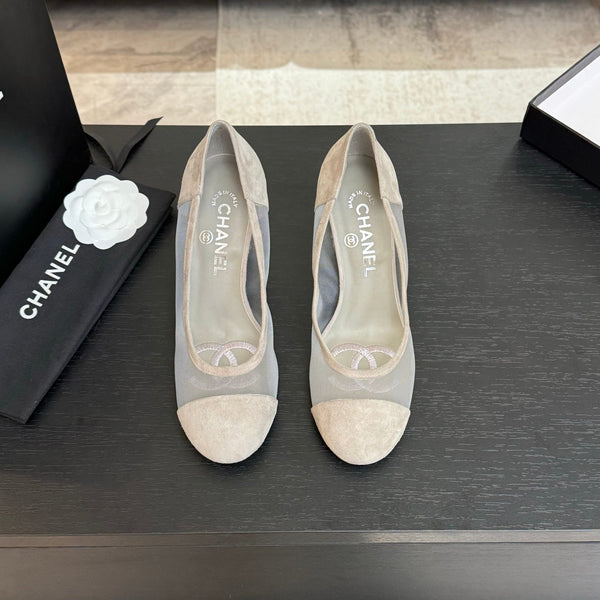 HIGH HEEL 85 MM SANDALS IN PALE GRAY SUEDE AND MESH